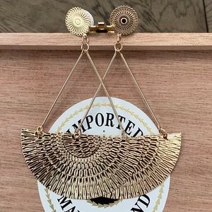 New Gold Trapeze Earrings.